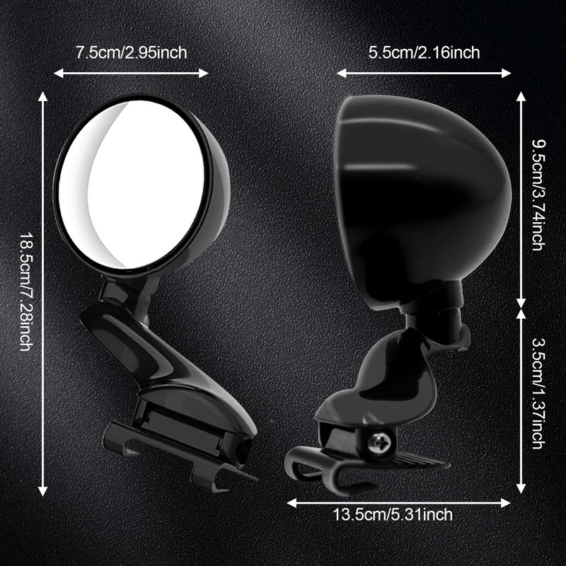 Blind Spot Mirrors，360 Degree Adjustable HD Universal Blindspot Mirror，HD Auxiliary