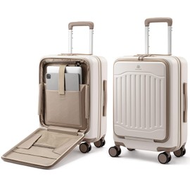 LOVEVOOK 20 Inch Carry On Suitcases with Wheels, PC Hard Shell Carry On Luggage Airline Approved 22x14x9, 360° Spinner Luggage with USB Port, TSA Lock, Front Tech Pocket, Lightweight for Travel