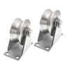Pulley Wheel Stainless Steel V Groove Plate Casters Heavy Duty
