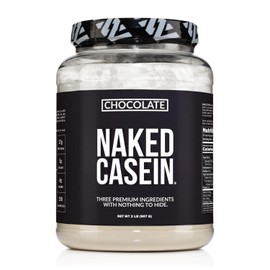NAKED Casein - 2Lb Micellar Chocolate Casein Protein - Bulk, GMO-Free, Gluten Free, Soy Free, Preservative Free - Stimulate Muscle Growth - Enhance Recovery - 24 Servings