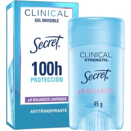 SECRET, Desodorante Mujer, Clinical Strength, Desodorante Clinical, Gel Invisible, PH Balanced, 45 GR