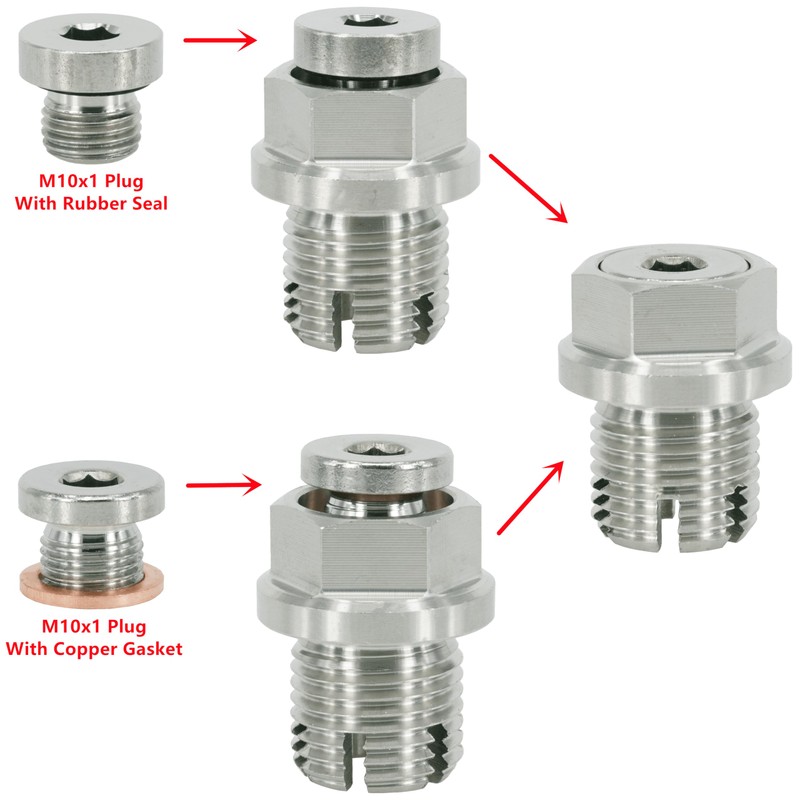 Dsnaduo M16.1-1.5 x 15mm Oversize Oil Drain Plug, Stainless Steel
