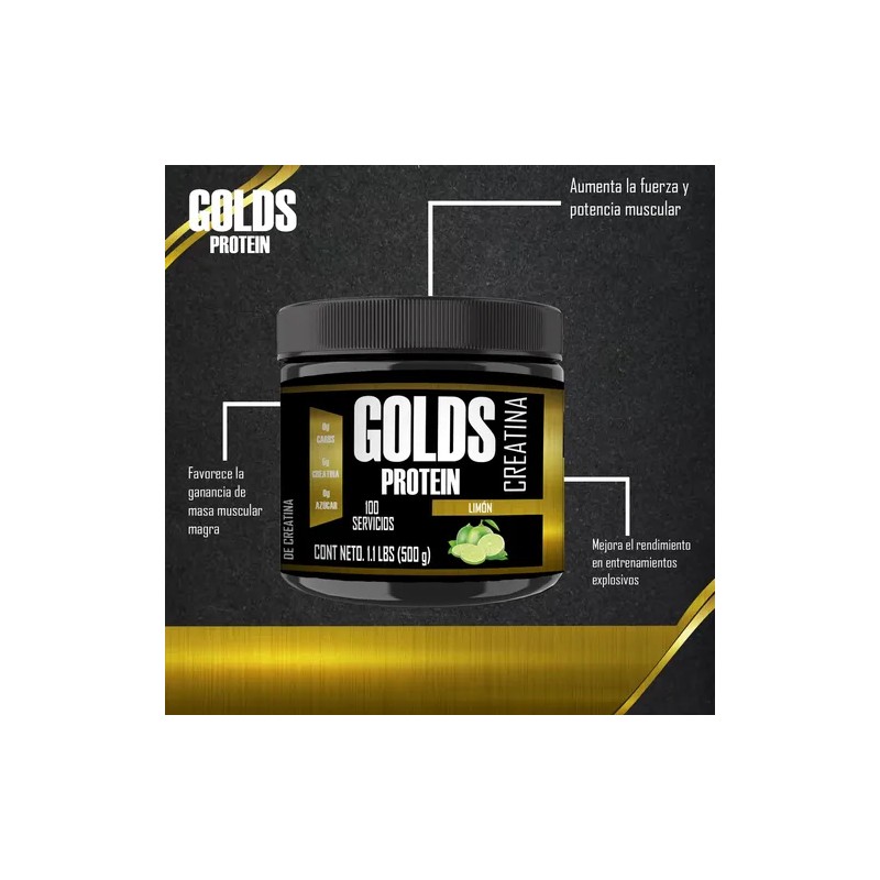 Creatina Golds Protein Monohidratada Suplemento Polvo 500g