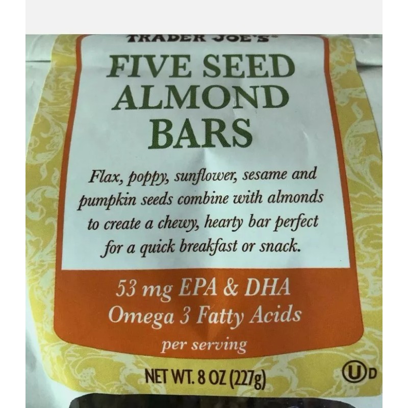 Trader Joe's 2 Packs Trader Joe's Five Seed Almond Bars