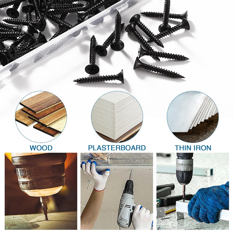 VooGenzek 100 pieces M3.5 x 30 mm coarse thread drywall