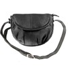 Bag Street Small Nappa Leather Shoulder Bag XS, Black/Black