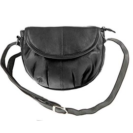 Bag Street Small Nappa Leather Shoulder Bag XS, Black/Black