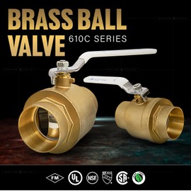 Midline Valve 832C223-NL Premium Full Port Ball Valve Brass, x 1 in. SWT