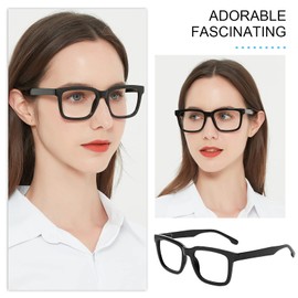 WEMOOTANTS Womens Reading Glasses Durable Spring Hinge Readers for Women 1.00 1.25 1.50 1.75 2.00 2.25 2.50 2.75 3.00 3.50 4.00 5.00 6.00 (Classic Black 2.5)