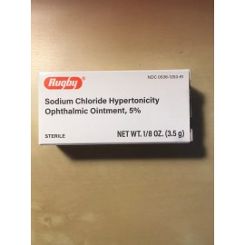 Rugby Sodium Chloride Hypertonicity Ophthalmic Ointment, 5% / 3.5 gm Exp 2/26