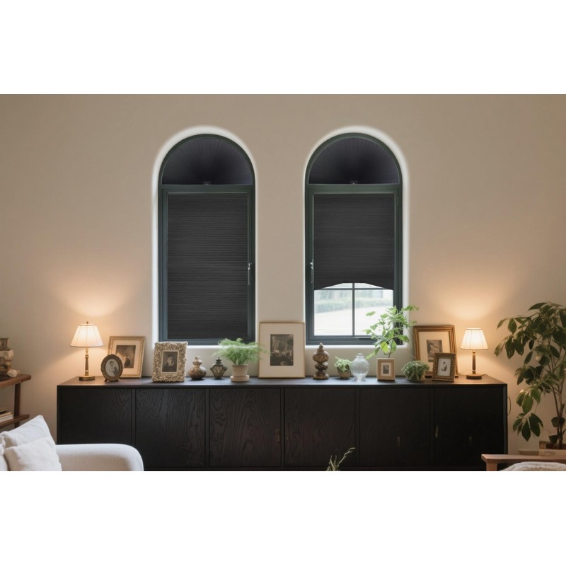 Arch Window Shade Blinds Cellular Shades Honeycomb Fabric Half Circle