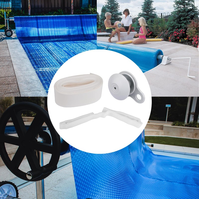 ANTOBLE Pool Cover Straps and Clips, Universal Solar Cover Reel