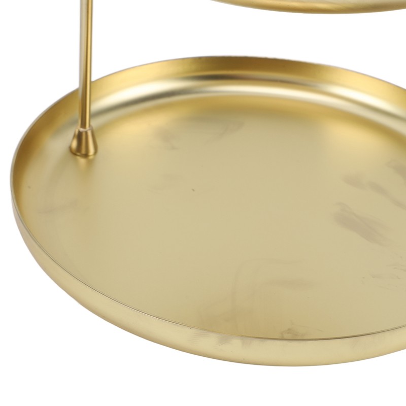2 Tier Jewelry Tray Elegant Simple Sturdy Stable Metal Multi