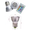 Foco Led Rgb 16 Colores 3w Base E27 Control Remoto