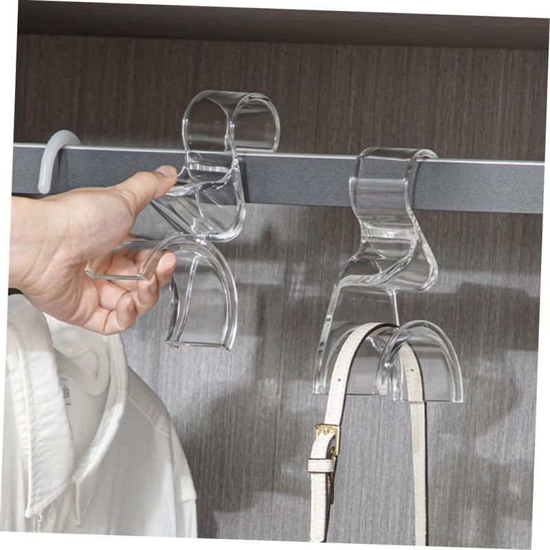 Hohopeti Acrylic Purse Organizer Hangers Set of 2 Hanging Hooks