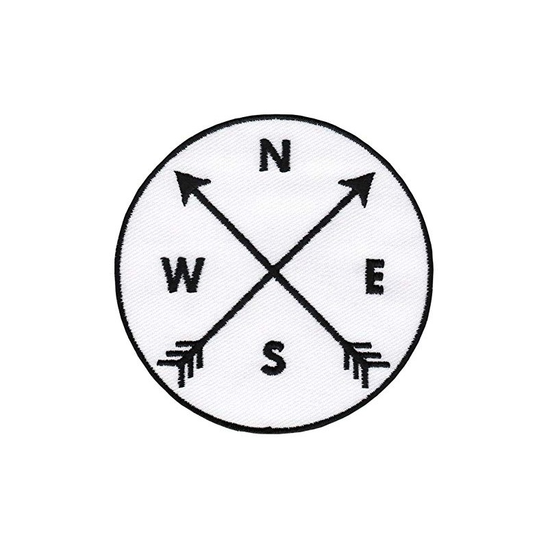 Symbol Sky Direction Compass Patch Iron On Sew On Patch
