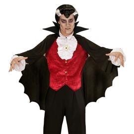 Vampire Cape withStand Up Collar Black Accessory for Superhero Super Hero Fancy Dress