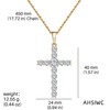 AHSIWC Silver Gold Plated Cubic Zirconia Cross Necklaces for Women