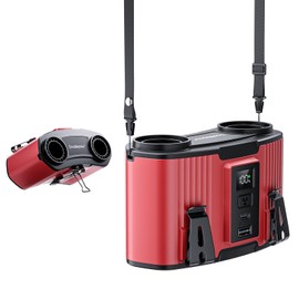 Astaowl 24000mAh Personal Waist Fan, USB Rechargeable Clip The Waist For Working,10 Speed & 40H Cooling and Heatstroke Prevention For Outdoor Travel Camping (Red, 24000mAh)