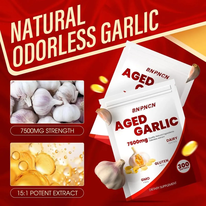Bnpncn Ajo Envejecido Sin Olor 7500 Mg 300 Softgels