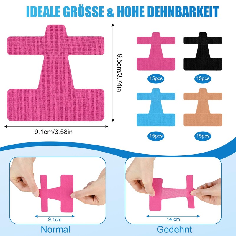 Hallux Valgus Kinesiotape, 60 Pre-Cut Hallux Valgus Tape
