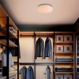 TEKLED® Moonlight Flush Ceiling Light | Non-Yellowing PMMA Cover | Modern Ceiling Light Fitting | 18W 1440LM 3000K Daylight | for Offices Classrooms Bedrooms Bathrooms Kitchens