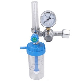 Regulador de Presión de Oxígeno de Aleación de Aluminio Medidor de Flujo de Alta Precisión Filtro de Gas Impurezas de Oxígeno Humedecido BSP Entrada de 5/8 de Pulgada para