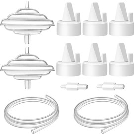 PumpMom-us Breast Pump Parts Compatible with Spectra and Motif, Duckbill Valve Tubes Backflow Protector for Spectra S1 S2 9 Plus Synergy Gold Parts Not Original Spectra Pump Parts