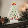 Noma Wooden Christmas Tree with Colour Changing LEDs, 31 cm
