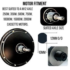 E Bike Torque Arm Set, Universal M12, Electric Bicycle E Bike Rear Axle, 6mm Thick, Made from Stainless Steel, Suit 250W, 350W, 500W 750W, 1000W, 1500W, 2000W Motors.