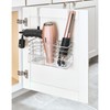 iDesign Countertop or Over-The-Cabinet Clear/Chrome OTC Hair Tool Organizer