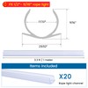 Muzata 20Pack 3.3FT 1/2inch Rope Light Channel U Shape 13MM