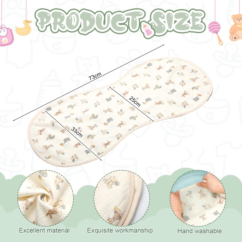 Hahafelt 3 Pcs Changing Pad Liners Fits in Peanut Shape