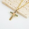 HZMAN Gold Cross Necklace for Women 18K Gold Plated Necklace
