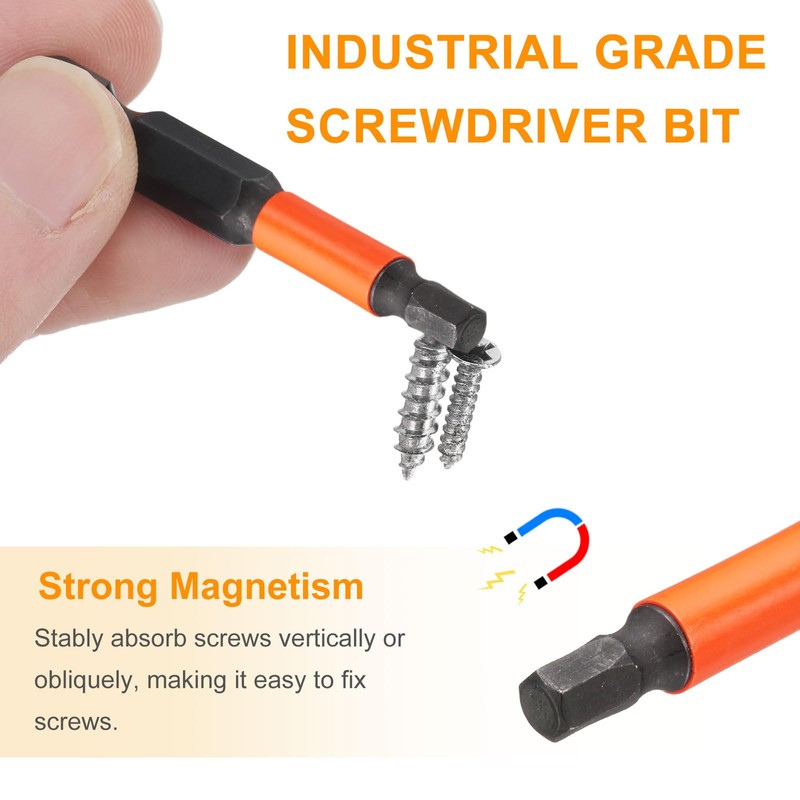 HARFINGTON Hex Head Wrench Drill Bit 4mm(H4) Metric 1/4" Hex