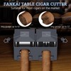 FANKAI 2-in-1 Desk Cigar Cutter, Ergonomic Dual V-Cutter and Straight