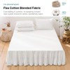 BISELINA French Linen Bed Skirt with Pleated Frills 14-Inch Tailored