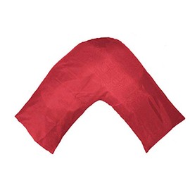 Gyulin Silky Soft Satin Soild Envelope Style V Shaped/Tri/Boomerang Pillow Cover Pillowcase Pillow Protector Cushion Cover for Orthopaedic/Pregnancy/Nursing Pillows,Only Cover No Insert Red