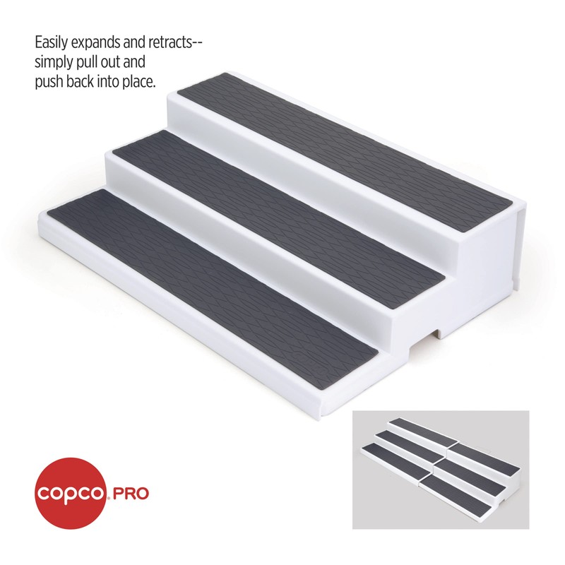 Copco Pro Expandable 3-Tier Cabinet Organizer - Adjustable Deep Shelf