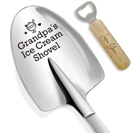 Grandpa's Ice Cream Shovel Spoon With 1 Bottle Opener For Grandpa, Special Gifts For Grandpa From Granddaughter Grandpa Birthday Gifts, Ice Cream Lover Beer Lover Gifts.