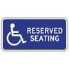STOPSignsAndMore - Wheelchair Accessible Reserved Seating Sign - No Arrow