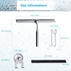 Love-KANKEI Shower Squeegee Stainless Steel Squeegee Shower with Suction Cup,