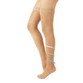 MEDICAL SUPPORT HOLD UP | 15-21 mm/Hg GRADUATED COMPRESSION STOCKING | S, M, L, XL | BLACK, SKIN | MADE IN ITALY | (XL, SKIN)