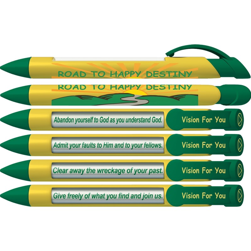 Greeting Pen Recovery Pens- Fellowship/12 Step Recovery/Vision For You Trio