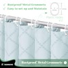 Dynamene 78 Inches Long Shower Curtain, Boho Tufted Geometric Striped