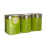 Premier Housewares Liberty Tea Coffee and Sugar Canisters-Set of 3-Lime