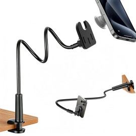 JCTRIWAY Gooseneck Phone Holder for Pop Socket Flexible Desktop Phone Stand Compatible with All Sockets Grips