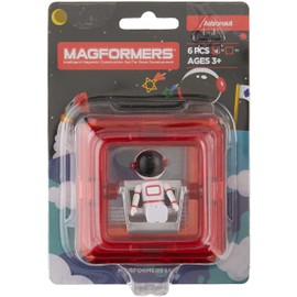 MAGFORMERS Figure Plus Astronaut (6 Piece) Magnetic Building Blocks, Educational Magnetic Tiles Kit, Magnetic Construction STEM Space Toy Set