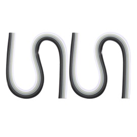 PATIKIL 540 x 5mm Rainbow Quilling Strips Paper,240 Pcs Origami Paper Quilling Strip for Art DIY Hand Craft Christmas, Gradient Black White