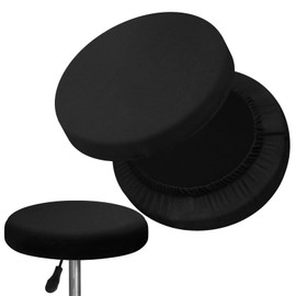Cosmos 2 Pcs Round Stool Seat Cover Stretch Bar Stool Cover Stool Seat Slipcover Round Stool Cushion Cover Protector Non-Slip Barstool Cover Washable Replacement Chair Cover for 11 – 15 Inch Stool
